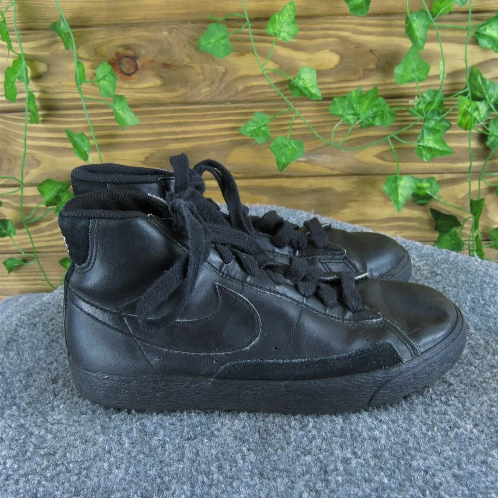Nike Sneaker SB Blazer Mid Boys Y 3 Medium Athletic Black‎ Leather Lace Up